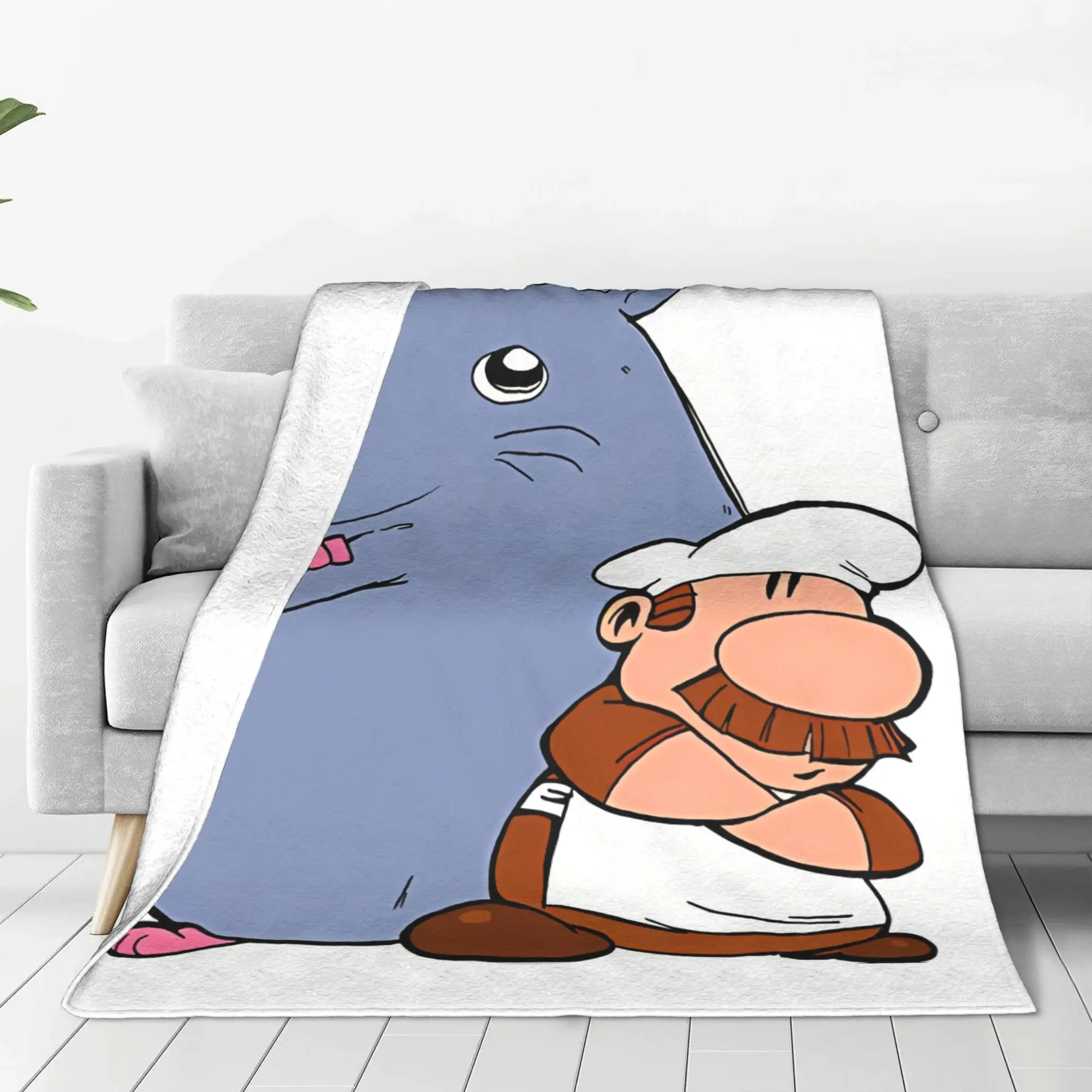 1PC Home Cute Room Decor Gustavo Stupid Rat Brick Blanket Throw Blanket Pizza Tower Novelty Warm Blanket All Season