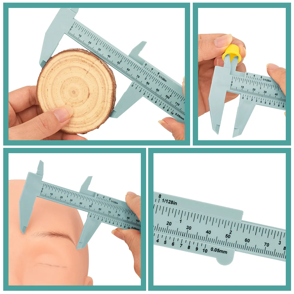 

Eyebrow Measuring Ruler Plastic Caliper Measuring Tool Small Durable Convenient Facial Calipers for Eyebrow Tattoo Makeup