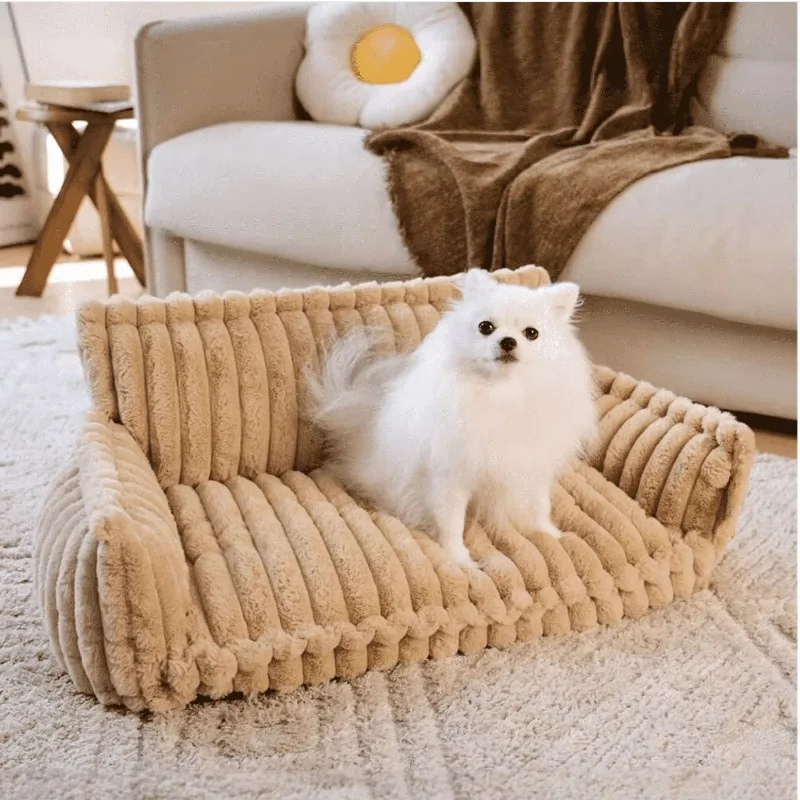Plush Warm Pet Bed Detachable Washable Tear Resistant Indoor Outdoor Sleeping Bed For Dogs And Cats