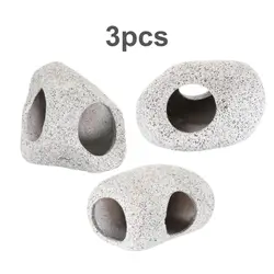 Ceramic Stackable Rock Aquarium Decorations Fish Cave for Fighting Fish Rock Cave Fish Tank Pond Shrimp Breeding Ornament Decor