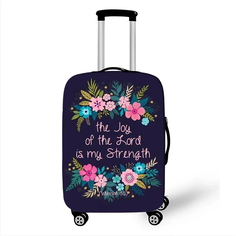 Christian Bible Verse Luggage Cover 18-32 Size Religious Animal Tiger Wolf Protective Covers Elastic Trolley Travel Case Covers