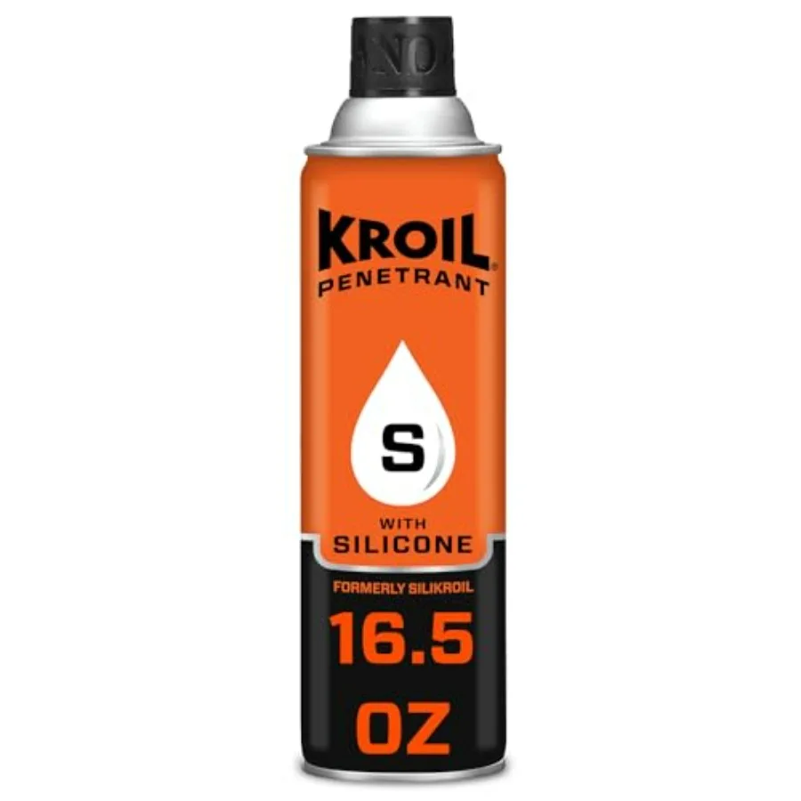 

Проникающее масло Kroil с силиконовым аэрозольным спреем, банка 16,5 унций для ржавых болтов, металлическая смазка для петель, цепей и движущейся детали