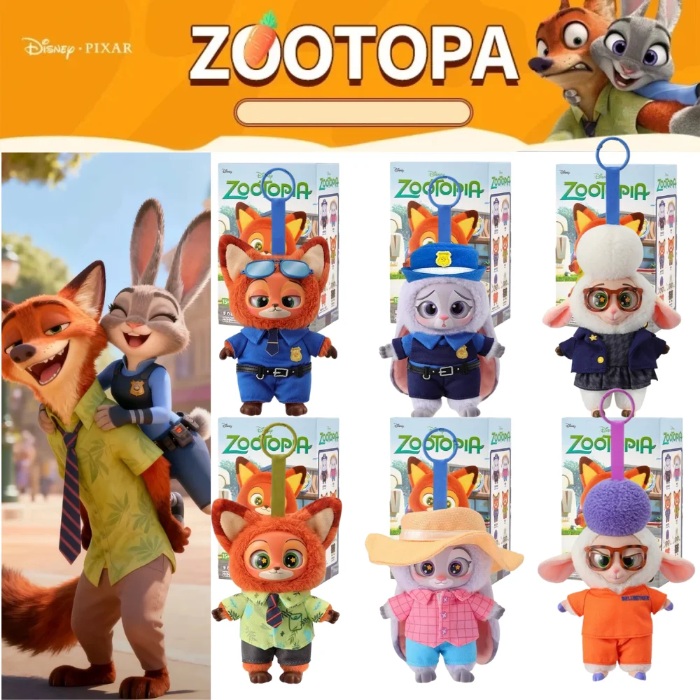 

Горячая виниловая кукла Disney Zootopia 2, Ник Джуди, модная игрушка-сюрприз, милый рюкзак, подвеска, детский подарок на день рождения, сюрприз