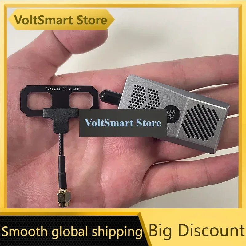 VoltSHappyModel ES24TX Slim Pro Nano TX Module 2.4G ExpressLRS ELRS With CNC Shell Cooling Fan For TBS Tango 2 Pro FRSKY X-Lite