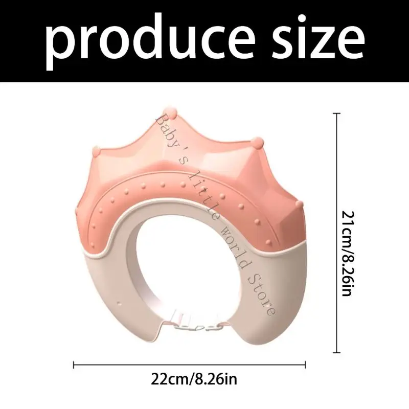 Gorro ducha infantil ajustable, Protector oídos suave para baño bebé cómodo y seguro B2EB