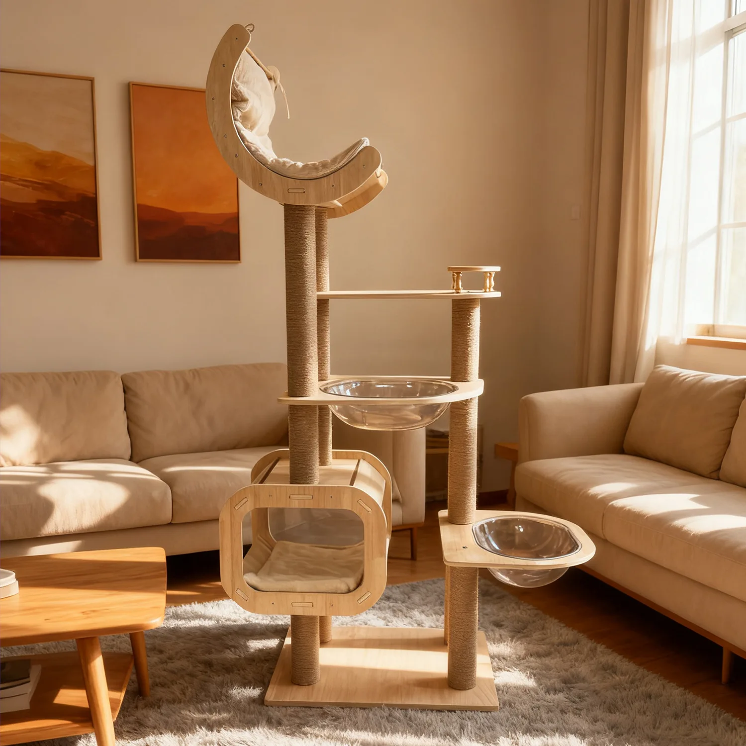  wholesale cat climbing frame cat villa large cat tree integrated Tongtian column supplies big