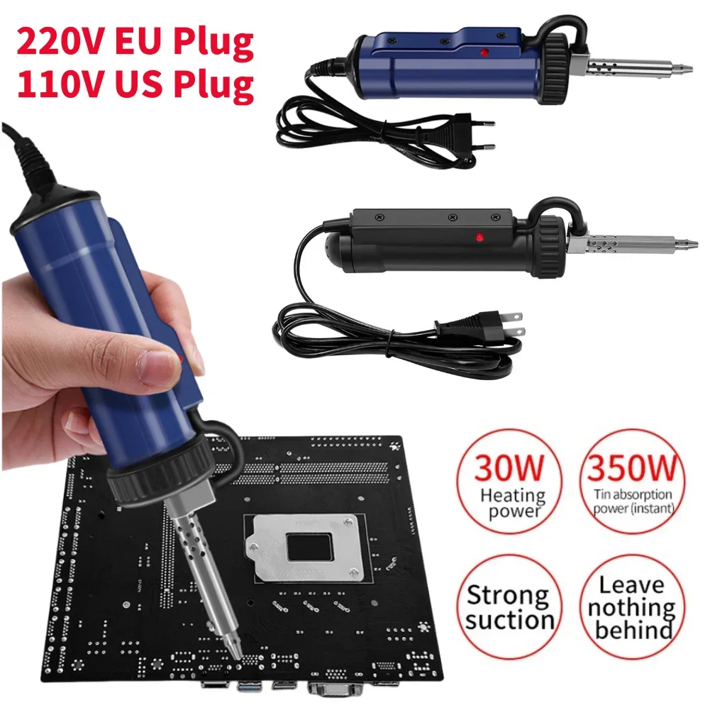 BBT-580 Automatic Desoldering Machine AC 110V/220V Automatic Suction Tin Tool with 3 Suction Tip for Tin Removal and Soldering