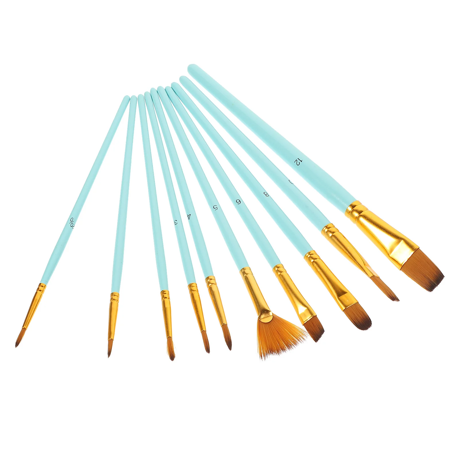 

10Pcs Professional Dual Tone Nylon Paint Brushes Watercolor Painting Tool Set for Acrylic Oil Gouache Drawing Art Supplies