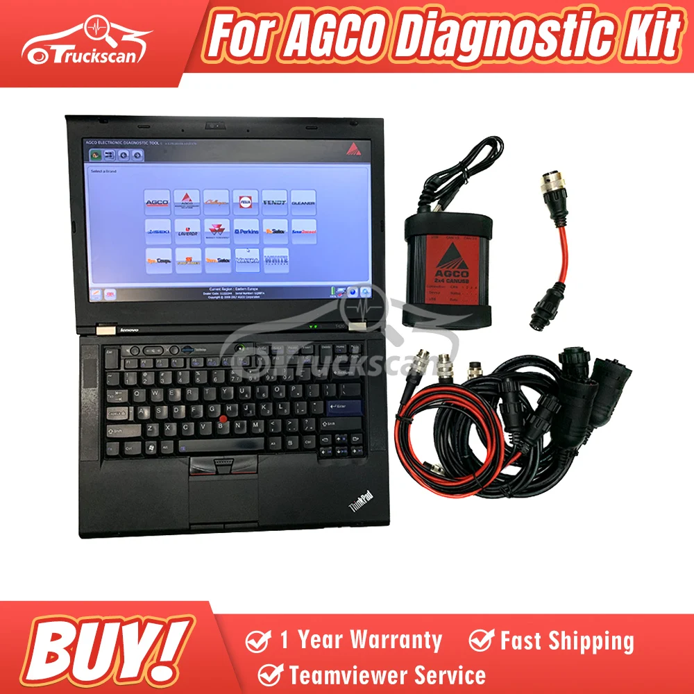 Toughtbook T420 laptop with Agricultural Diagnostic Scanner for AGCO EDT CANUSB Interface Heavy Duty Electronic Diagnostic Tool