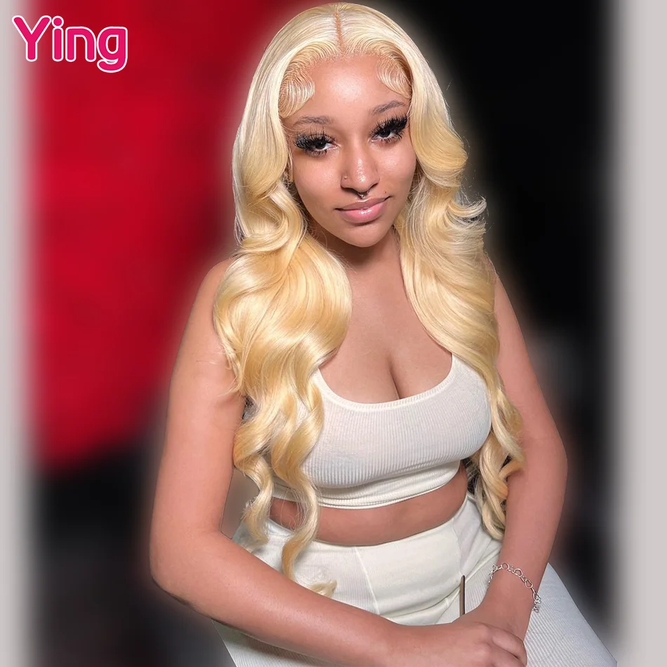 Ying Hair Green Pink Mixed Color Body Wave 13x4 Lace Front Wigs Pre Plucked Brazilian Remy 613  Blonde 13x6 Lace Frontal Wig