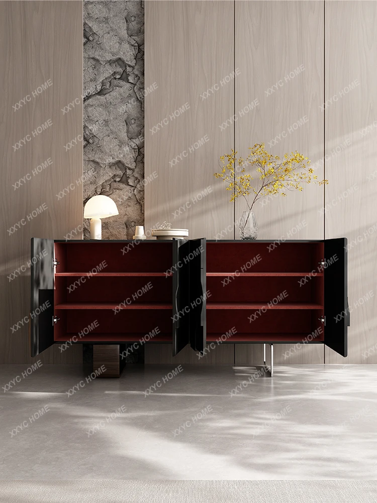 

HHHigh-end Entrance Cabinet Italian Minimalist Side Cabinet Light Luxury Modern Villa Living Room Entrance Decorative