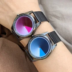 Enmex Individualization special design wristwatch 3D Colorful dail creative design Canvas strap fashion quartz clock men  watch