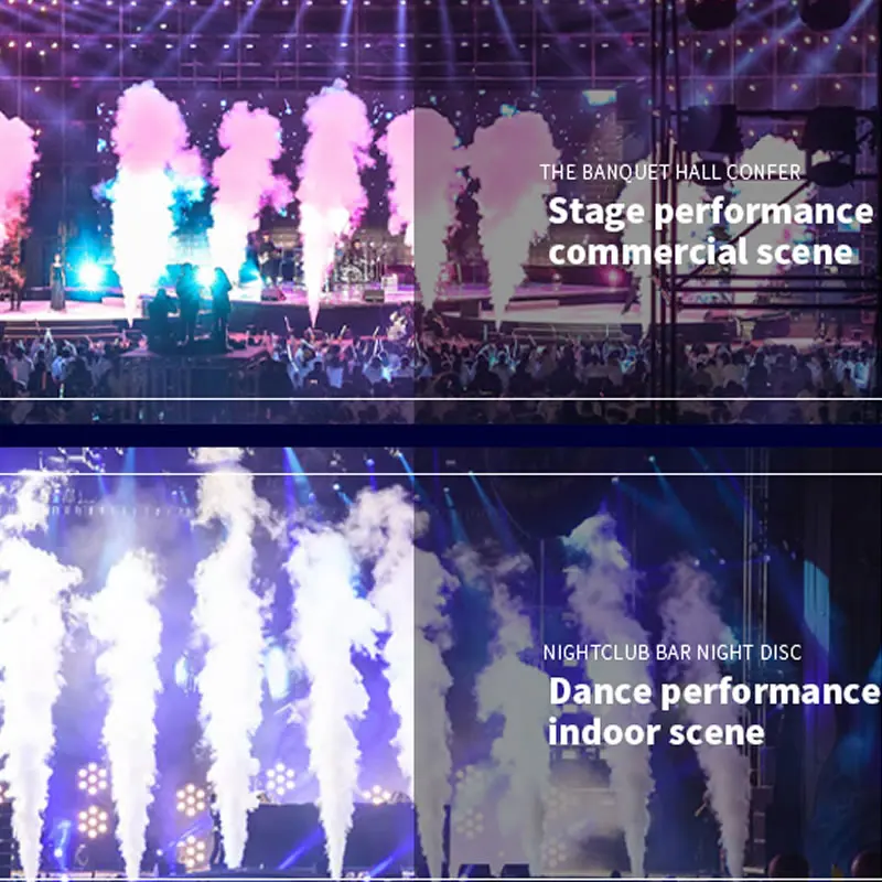 1500W 3000W LED Stage Smoke Fog Machine Vertical Gas Column Haze Machine with 512 Control for DJ Disco Nightclub Wedding Dance