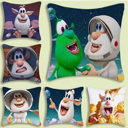 Cartoon B-Booba Funny Cute Pillow Covers Cartoon Sofa Decorative Home Double-sided Printing Short Plush Cute Cushion Cover