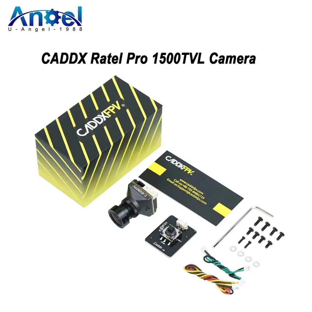 

New CADDX Ratel Pro 1500TVL Super WDR 4.5V-27V 4:3/16:9 NTSC/PAL CMOS Starlight Night Vision Blacklight Camera for RC FPV Drone