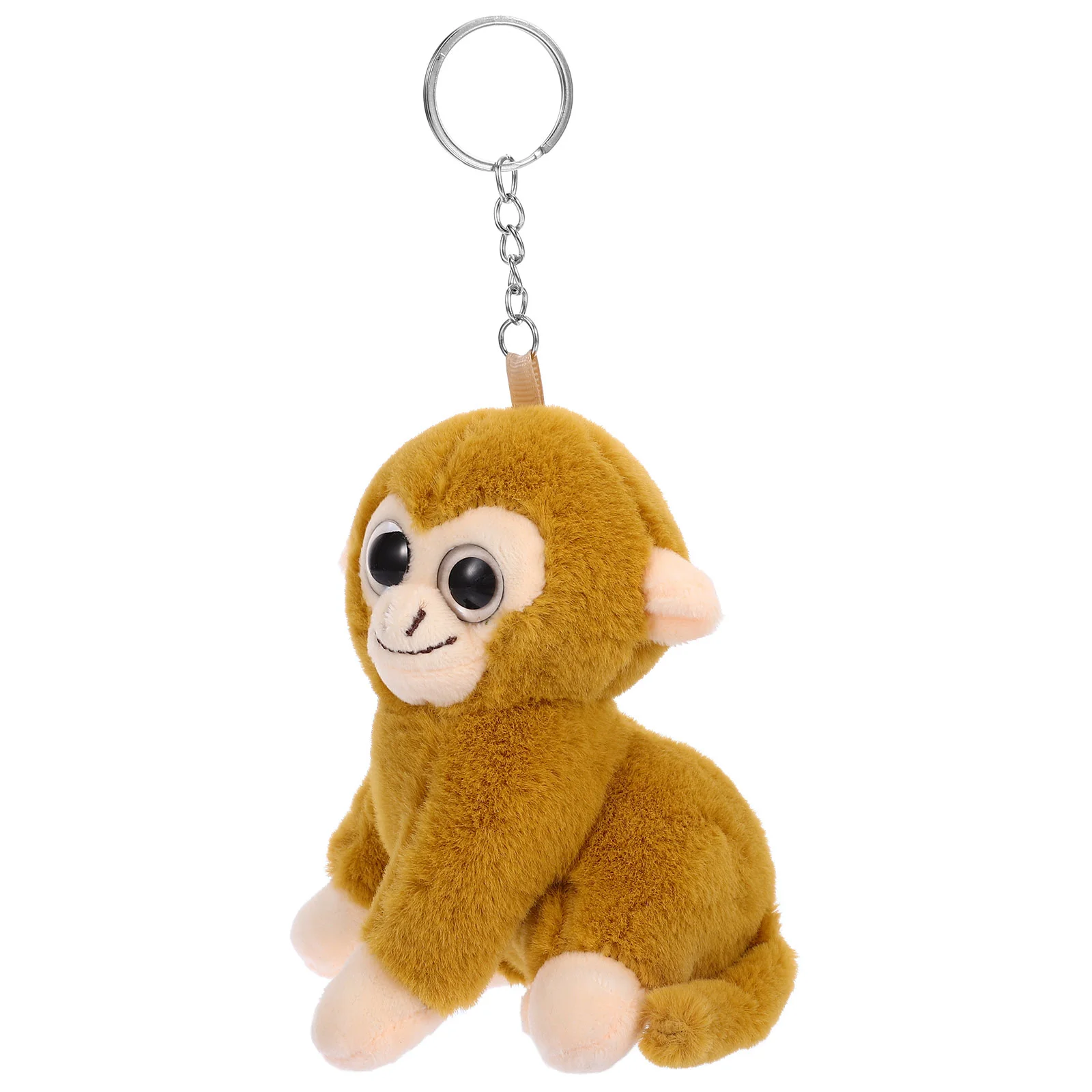 

Backpack Keychains for Plush DIY Keyring Pendant Hanging Decor Light Brown Stuffed Toy Animal Child