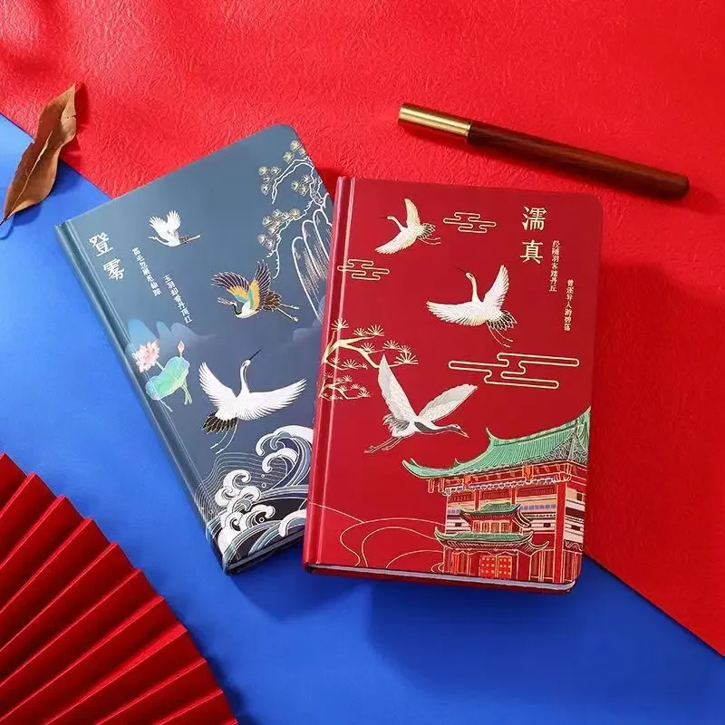 

Chinese Style Vintage Notebook A5 Illustrated Diary Pad Scrapbook Weekly Planner Beautiful Gift School Supplies