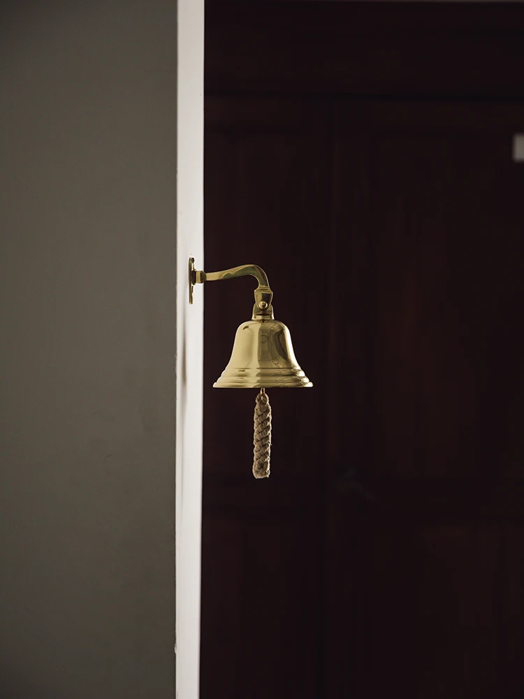 Vintage brass bell doorbell wall hanging bell bar cafe door store wall decoration wind chime