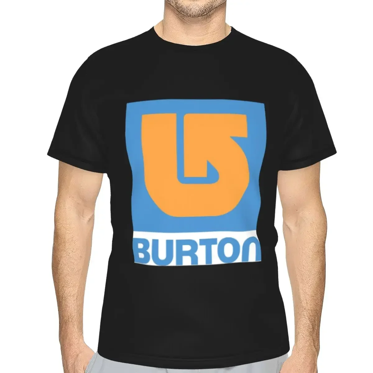 Burton Snowboard Sportive polyester T-Shirt Men'sFunny T Shirts Men Round Neck Short Sleeve