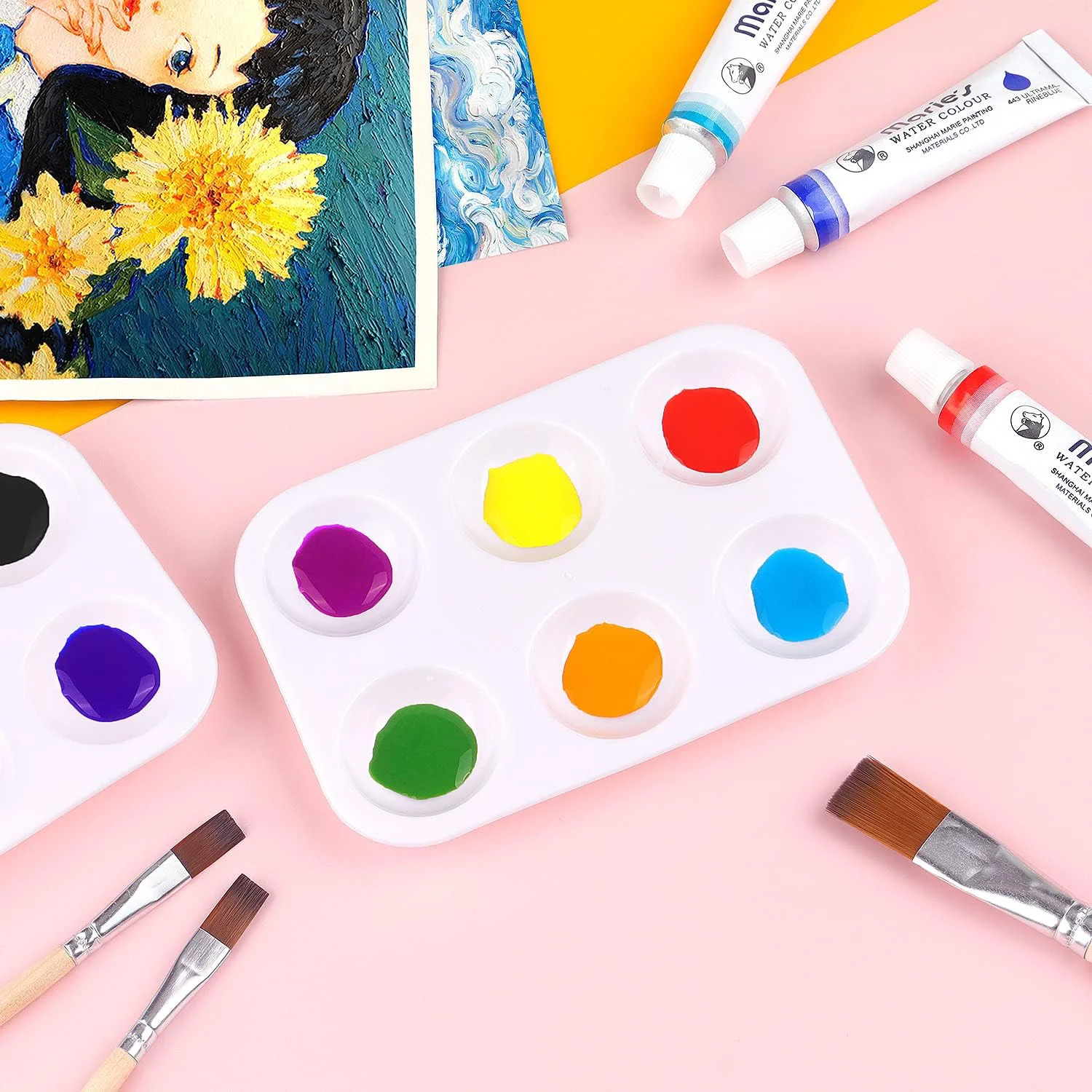 White Plastic Paint Tray Palet - đánh giá và giá Art Craft 3 Year Old