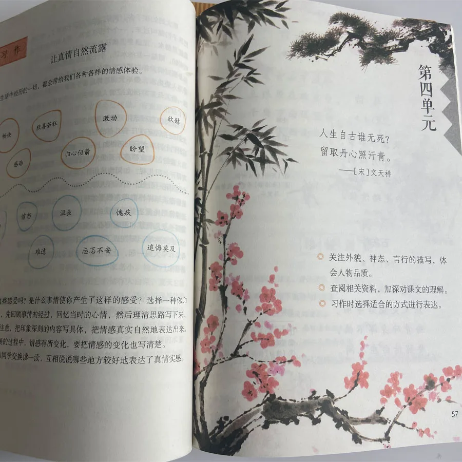 Chinese Pinyin Character Mandarim Livros, Grau 1-6, Volumes Superiores Livros Didáticos, Escola Primária Estudantes Aprendendo, 6 Livros