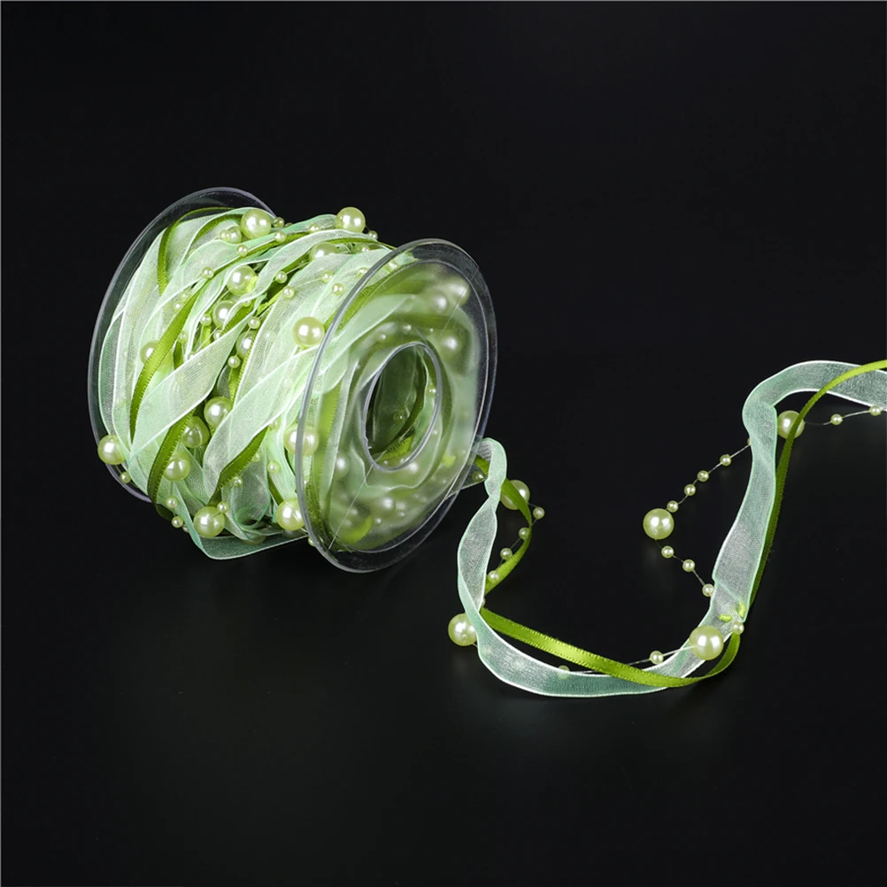 

Decorative Beaded Ribbon Reusable Christmas Party Favor for Wedding Crafts Gardening Home Textiles Polyester Webbing