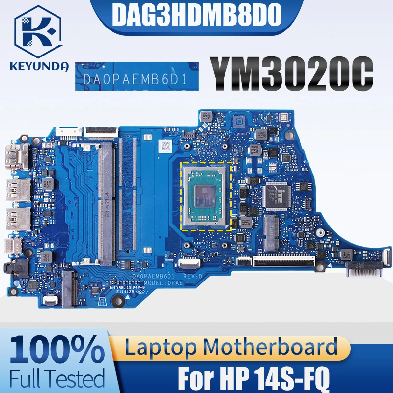 DA0PAEMB6D1 For HP 14S-FQ Notebook Mainboard YM3020C Laptop Motherboard Tested