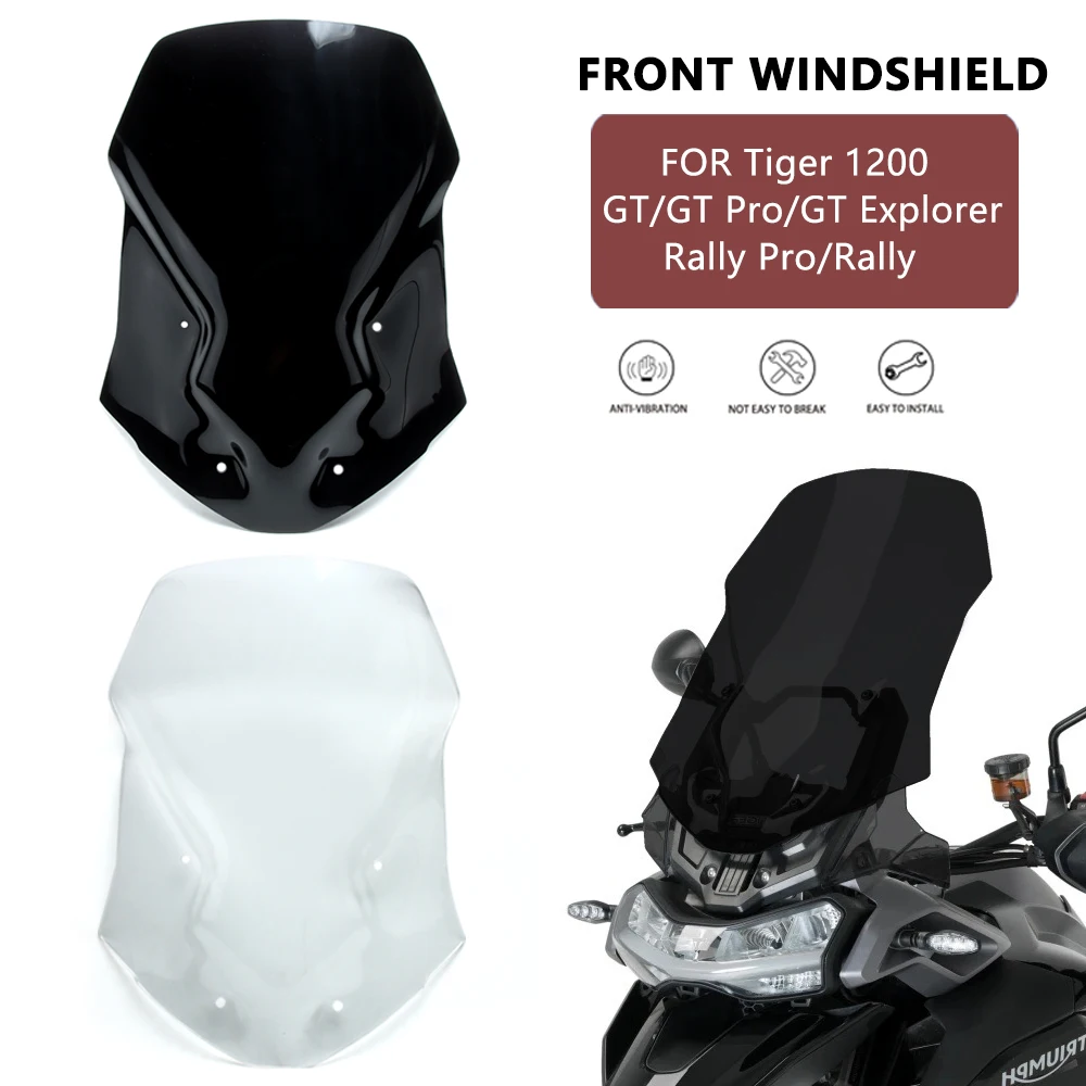 Motorcycle new Windshield Screen Protector Parts Windscreen For TIGER Tiger 1200 GT/GT Pro/GT Explorer/Rally Pro/Rally Explorer