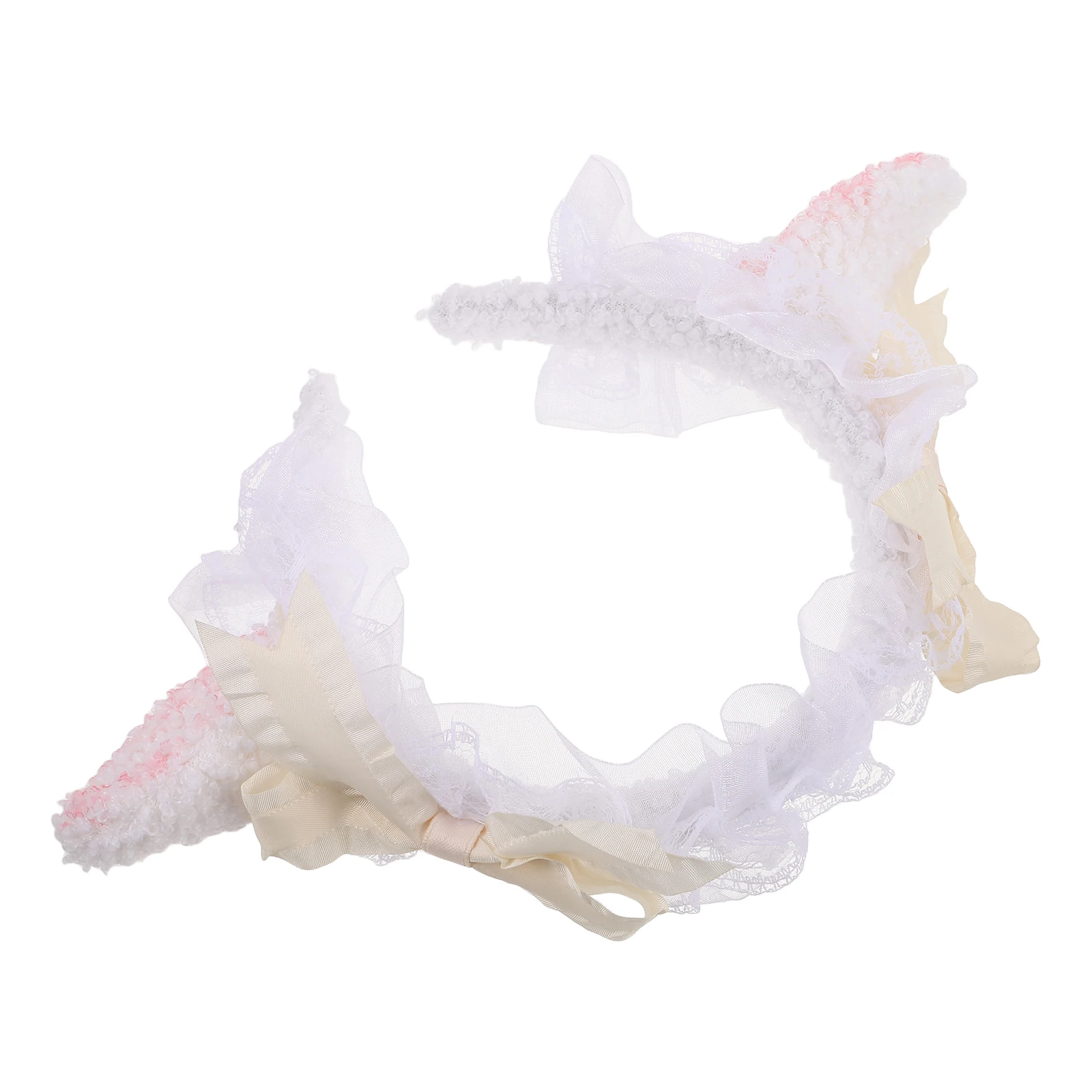

Lolita Lace Headband Lamb Ears Ruffled Sweet Hairband Cosplay Prop Costume Accessory Lace Headpiece Lolita Headbands