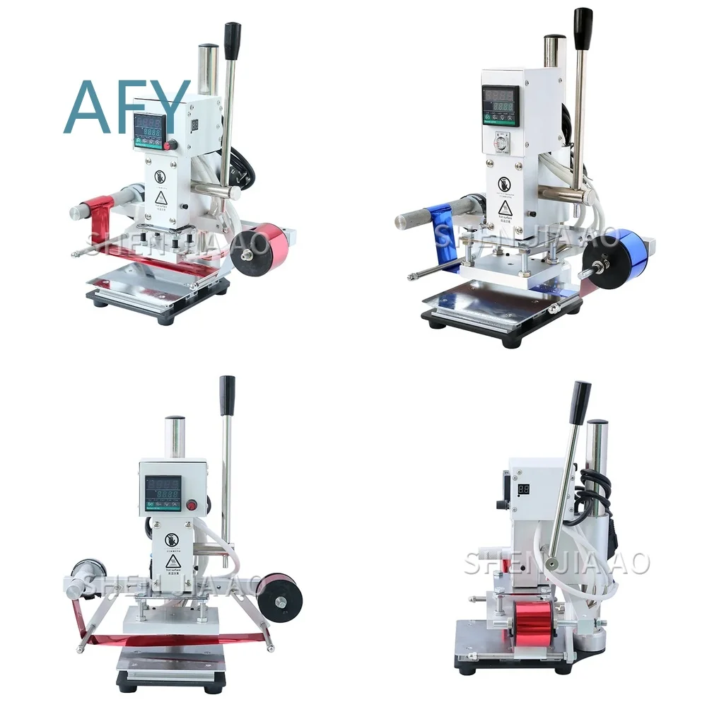 Automatic Roll Paper Stamping Machine for Leather Notebook Carton Phone Case DIY Craft Tool 220V Industrial Hand Press for