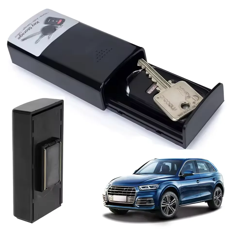 Portable Car Key Secret Box Magnetic Creative Key Storage Case Waterproof Outdoor Hidden Key Safe Box for Car Travel Home Office