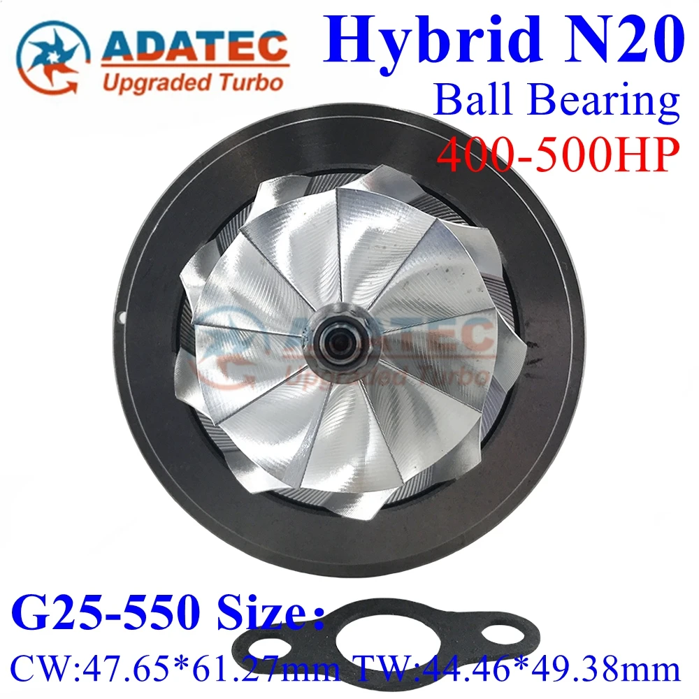 

Hybrid N20 Ball Bearing Turbo Cartridge 500HP 49477-02106 49477-02002 11657630462 Turbine CHRA FOR BMW X1 X3 Z4 X5 Z4 2.0 181HP