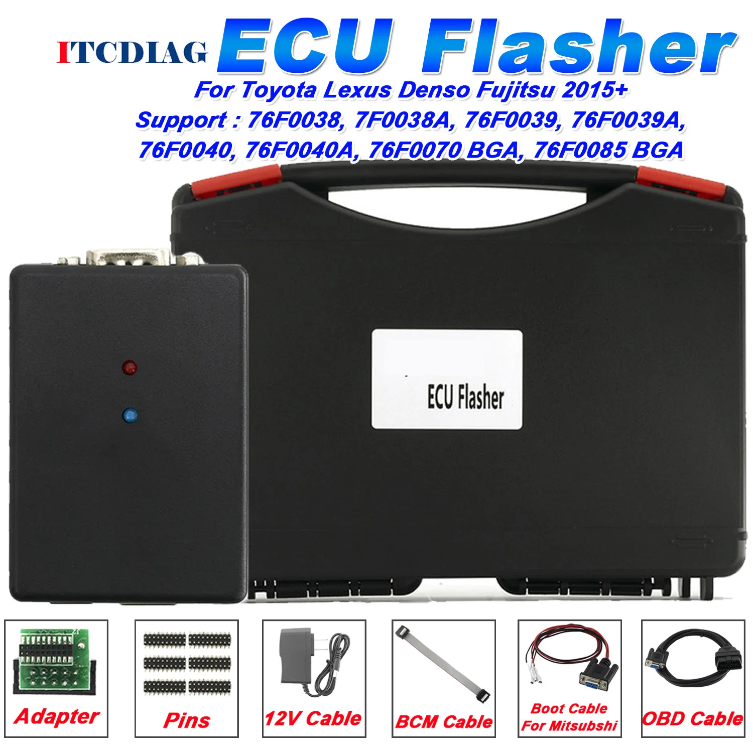 ECU Flasher Programmer for Toyota Lexus Denso Fujit Support 2015+ Via OBD and Some 2015+ OBD Model Read for NEC 7F00X Series MCU