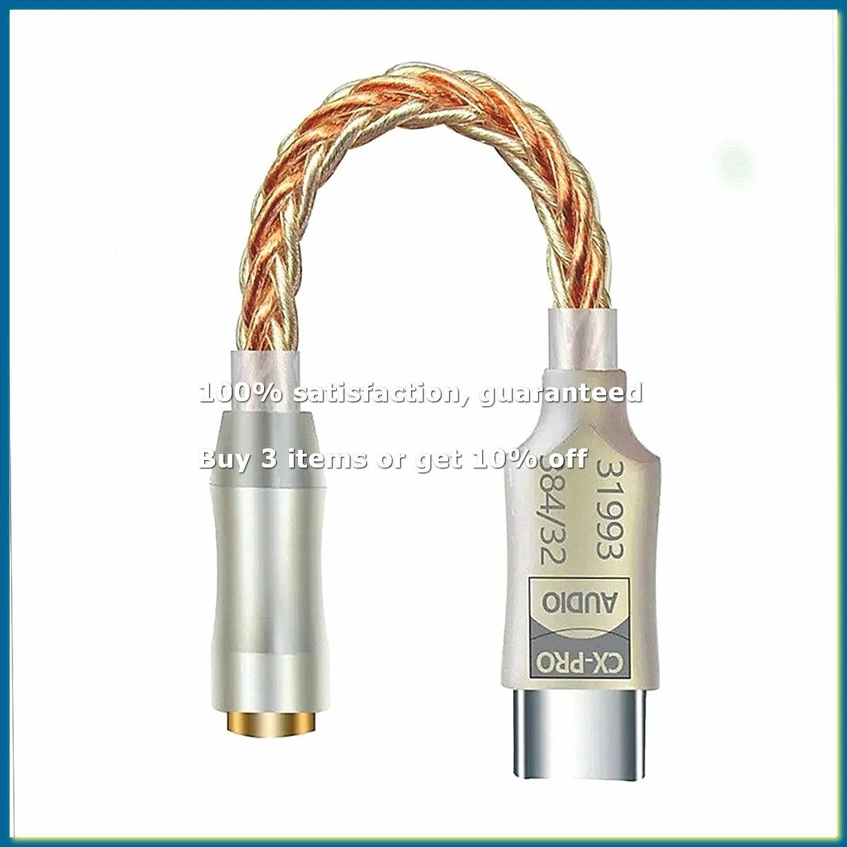 CX31993 HiFi Type C to 3.5mm Headphone Amplifier Audio Decoder IEM AMP Mobile Phone Adapter A