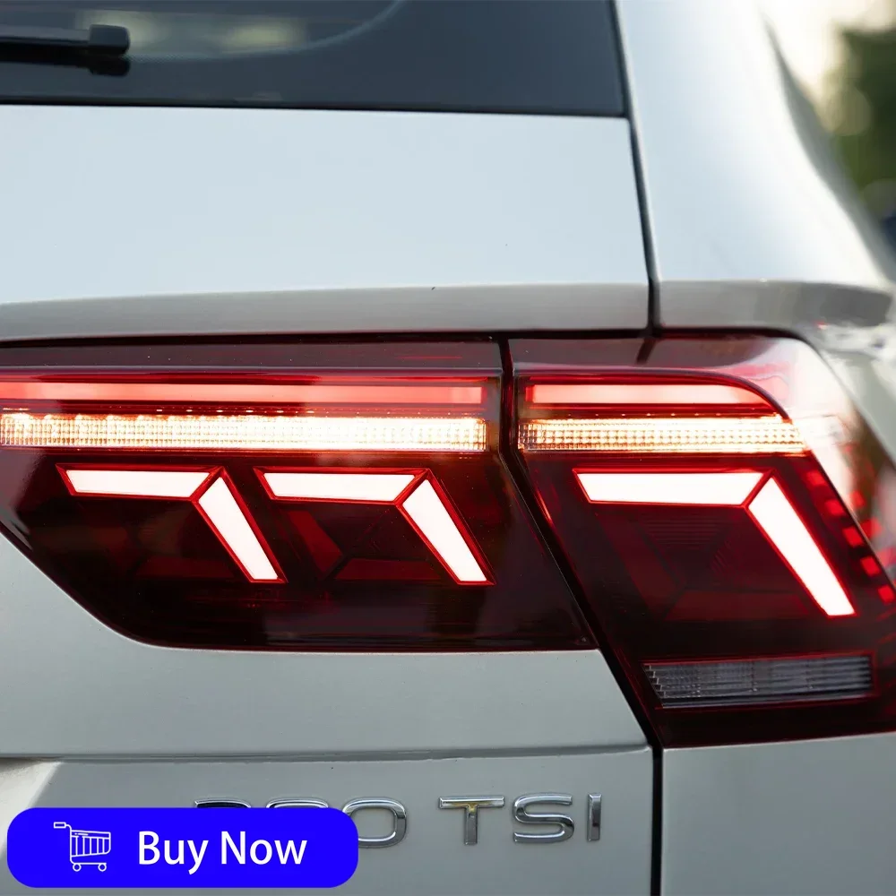 ل VW Tiguan L 2017-2021 مجموعة المصابيح الخلفية للسيارة LED مصابيح خلفية للسيارة ترقية جديدة 2024 نمط التوصيل والتشغيل الملحقات