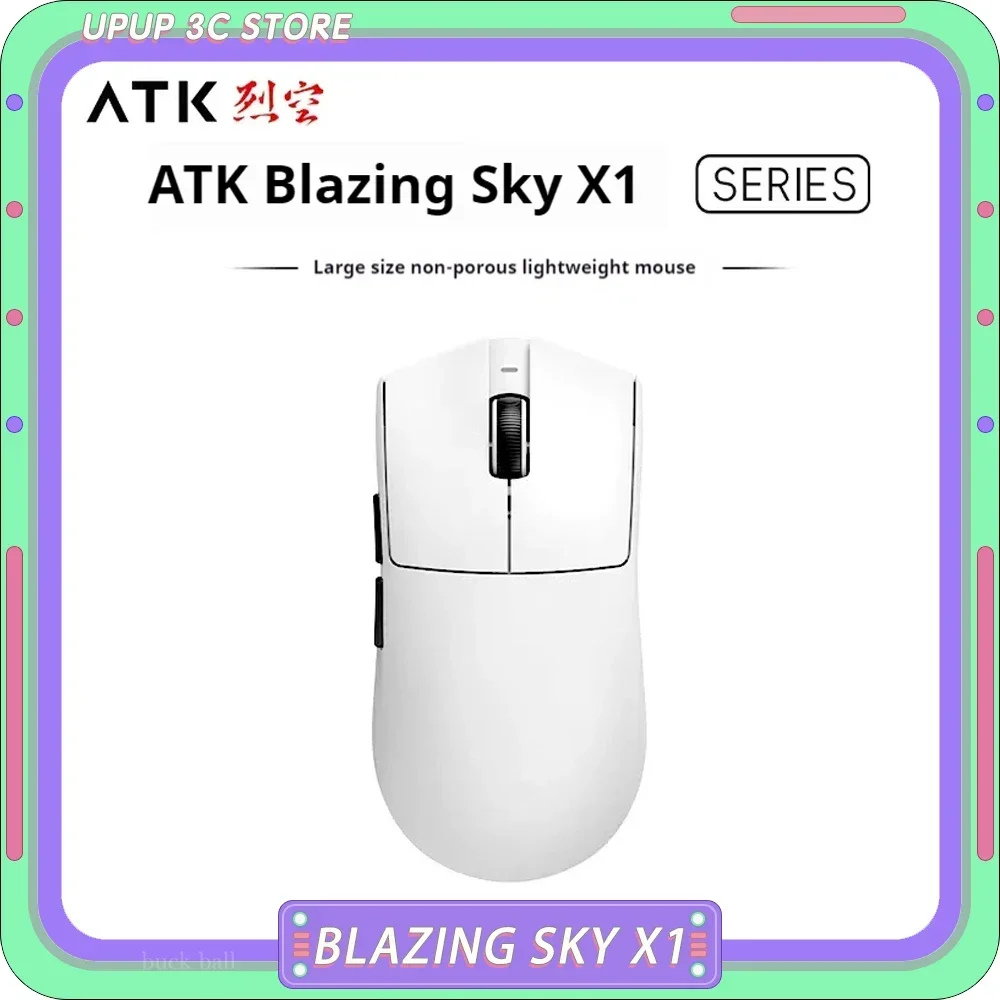 

New ATK Blazing Sky X1 Wireless Mouse Three Mode 3950 Sensor E-sports FPS Gaming Mice 8K Low Latency Lightweight Mouse Pc Gamer