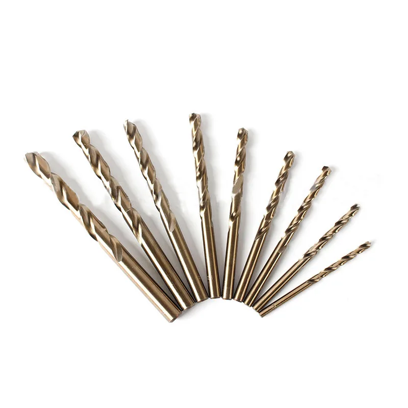 Conjunto de brocas cobalto, metal endurecido, aço inoxidável, ferro fundido e madeira plástica, alta velocidade, 1-10mm, M35, 19 peças