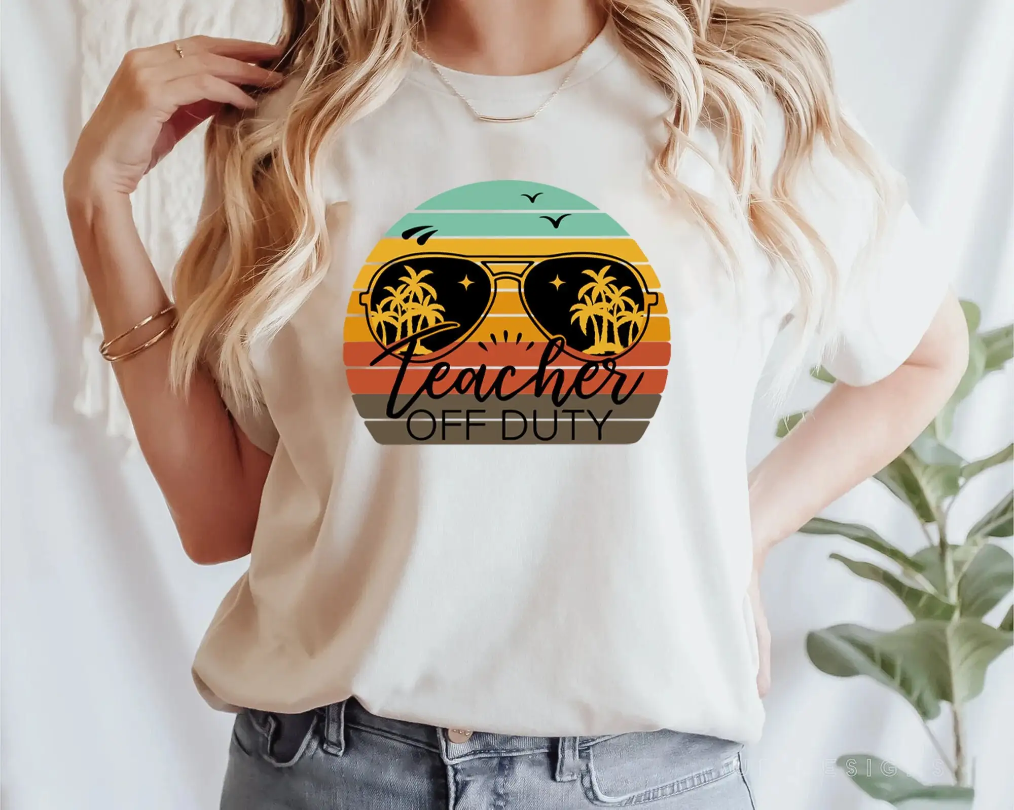 Teacher Off Duty T Shirt End of School Year Vacation Funny Class Dismissed For