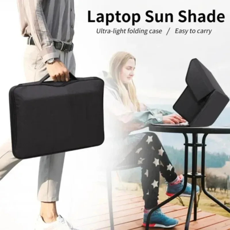 Portable Outdoor Privacy Cover Protective Case for 12 - 16 Inch Laptops Work Travel Laptop Sun Shade Ultra - Light Foldable