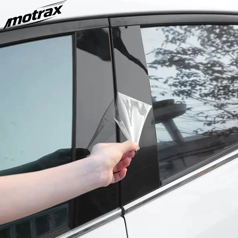 For Hyundai Tucson TL MK3 2015-2020 Car Door Window Middle Column Trim Protection PC Black Strip Decoration Sticker Accessories 4