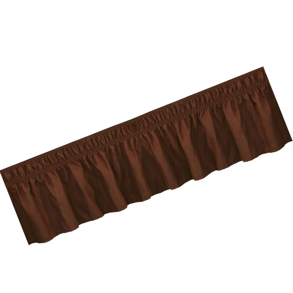 

Solid Color Pleated Design Easy Use Polyester Wrinkle Free Bedroom Decor Solid Sheet Elastic Band Smooth Cover