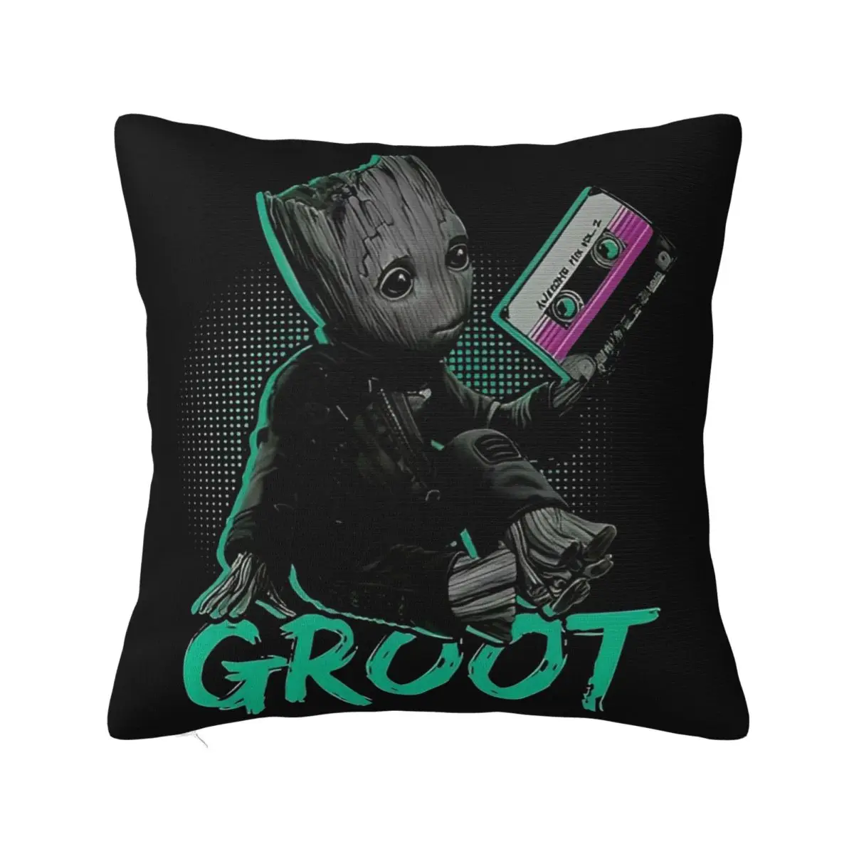 Guardians Of The Galaxy Groot Pillow Cover Printed Polyester Cushion Cover Decor Pillow Case Cover Seat Square