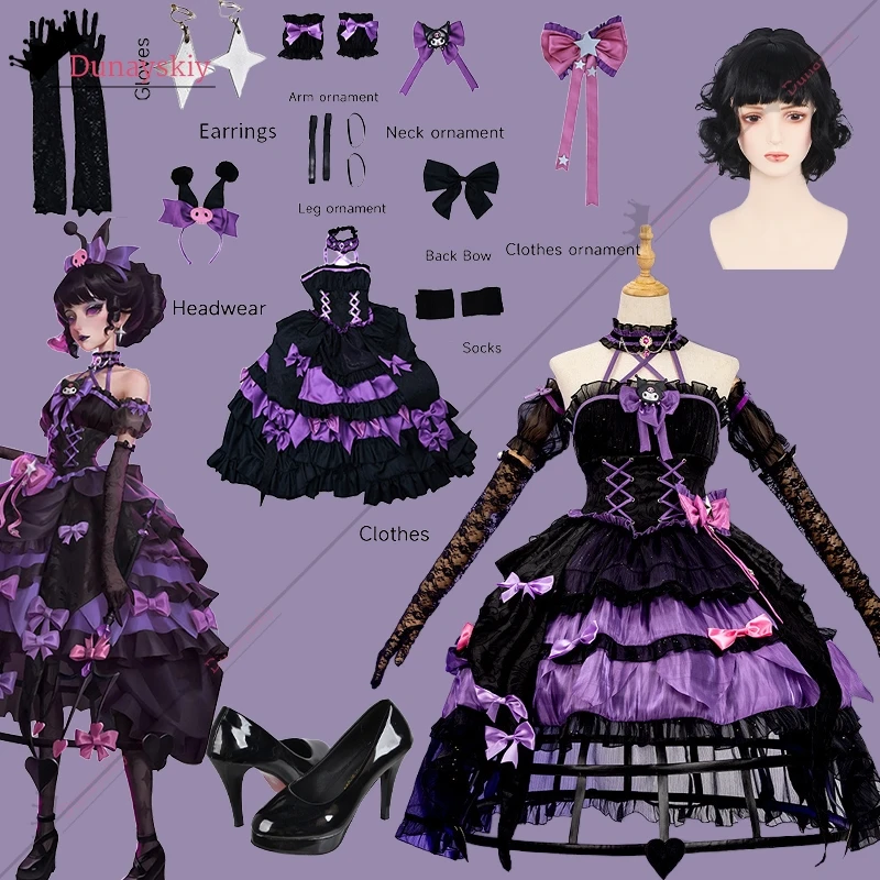 Bloody Queen Mary Cosplay Costume Premium Anime Outfit Full Set Dark Purple Lolita Dress Uniform For 2024 Anime Role Play Suits