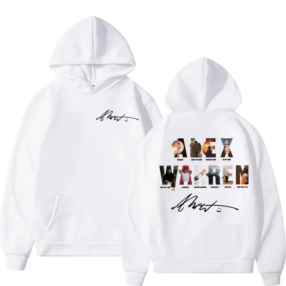 Alex Warren Album Song Titles Music Merch Hoodie Men's Women Fashion Retro Long Sleeve Pullover Winter Casual Fleece Sweatshirts