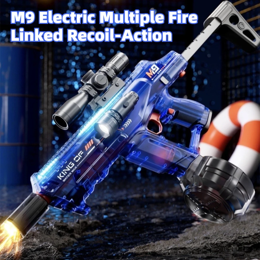Model Multi Shot Pulse Electric Water Gun Toy Automatic Water Absorption Powerful Jet Water Gun Adult Spray Gun Birthday Gift