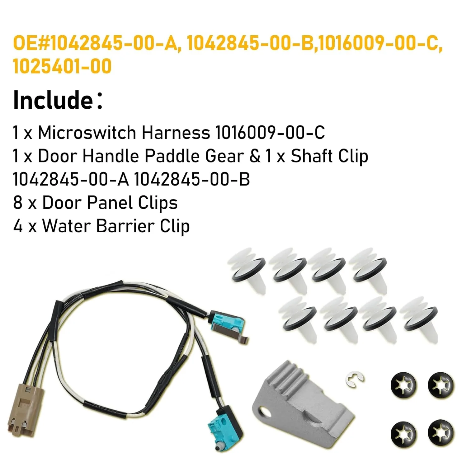 Kompatibel dengan Kit Pembangunan Kembali Pegangan Pintu Tesla Model S 2012-2017 untuk 1042845-00-A 1042845-00-B 1016009-00-C 1025401-00