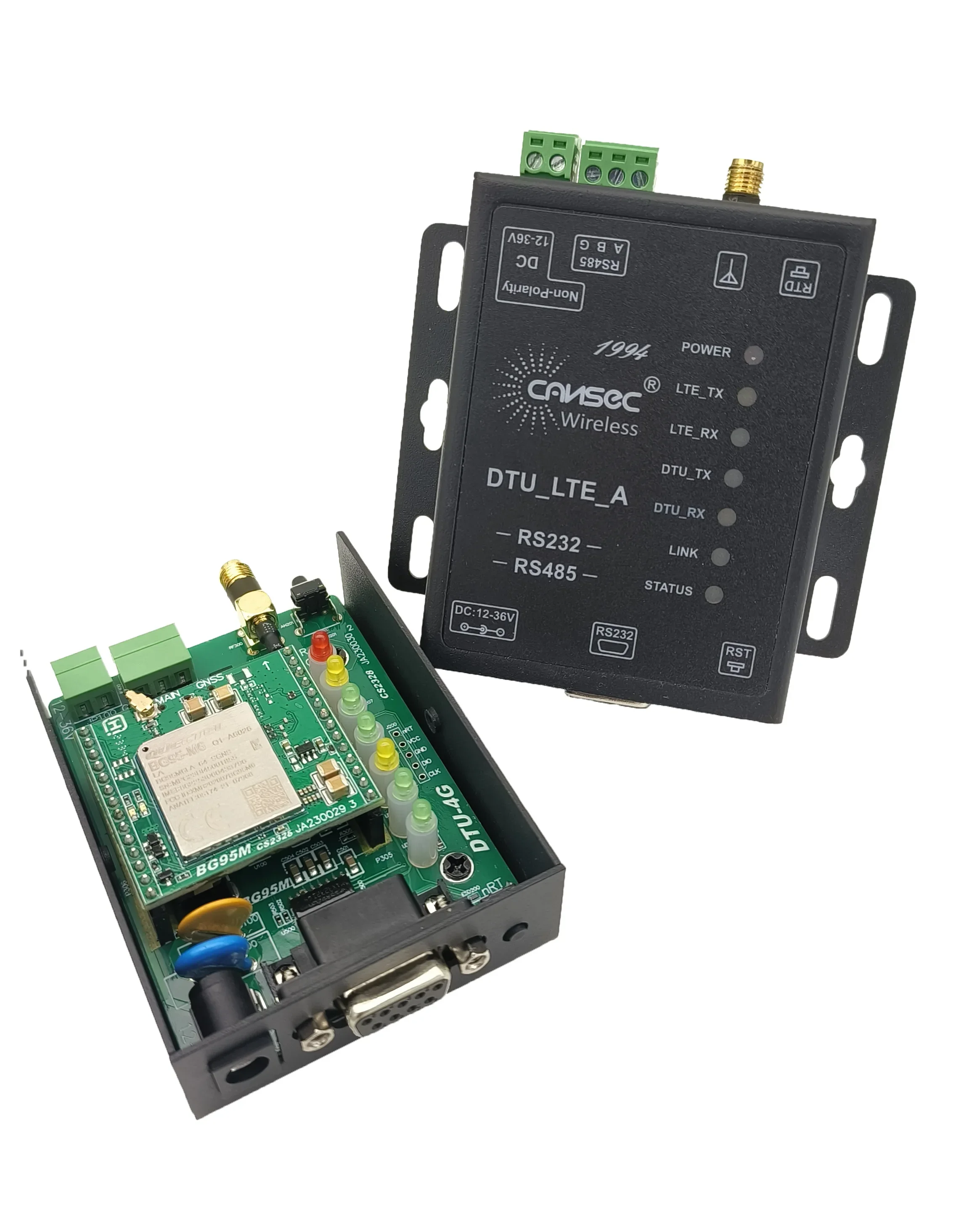 وحدة نقل البيانات Cansec DTU LTE 4G مع RS232 RS485 إلى خادم Wifi Ethernet اللاسلكي