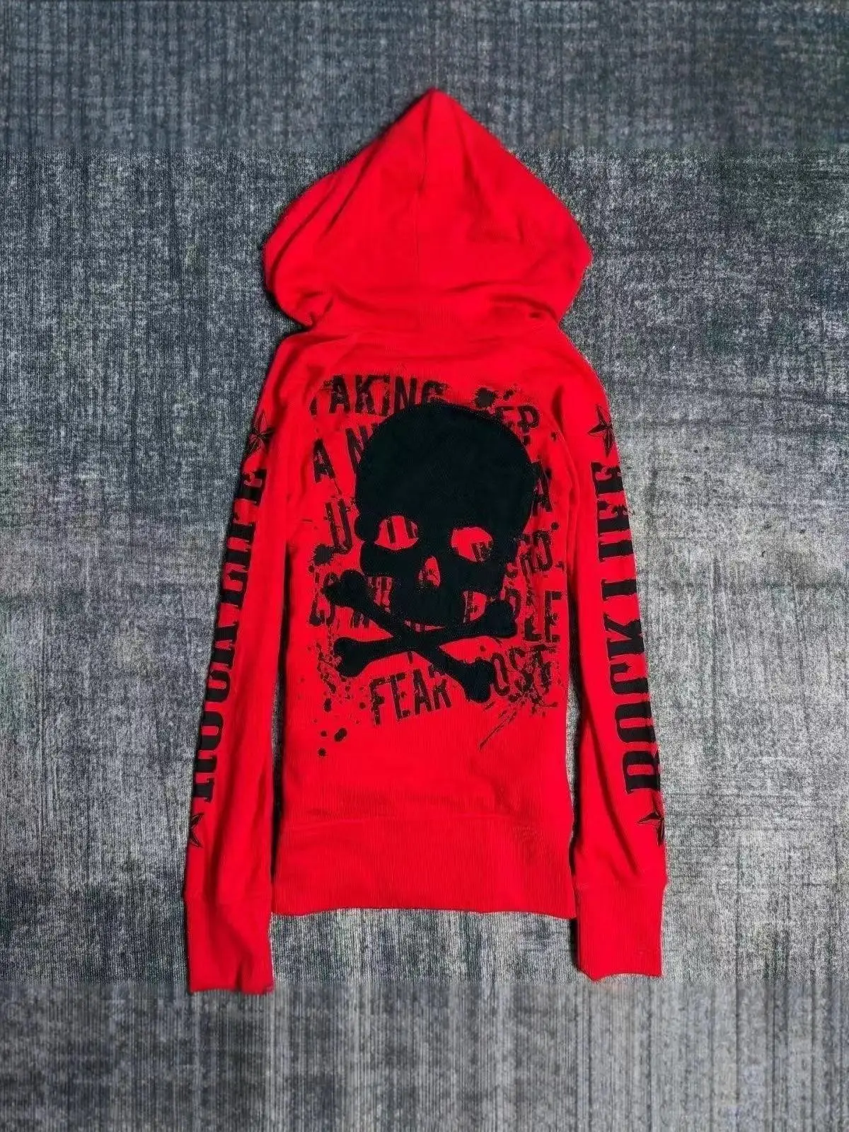 2026 Neuer Y2K Dark Retro Vintage Millennium Damen Slim Fit Hoodie mit Nieten-Metallverzierung – Detail 5