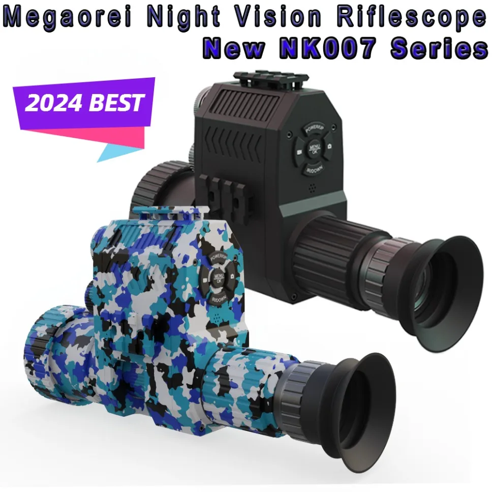 Night Vision Scope Megaorei NK007 2024 1080P Portable Monocular  with Laser IR and Digtal Zoom 4 Infrared Hunting Night Vision