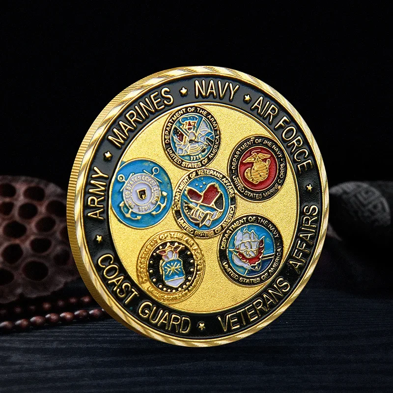 American Military Forces Challenge Coin Freedom Eagle Decoration Commemorative Coin Metal Navy Emblem